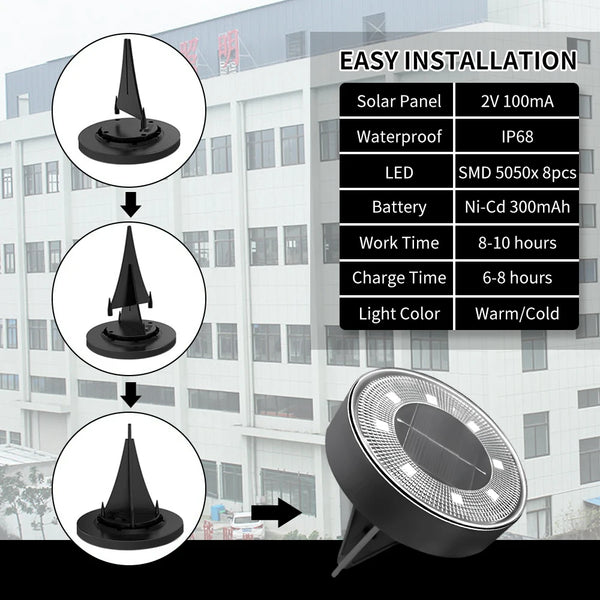 Solar-Powered Garden Glow Lights