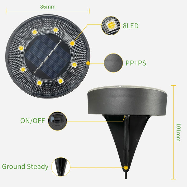 Solar-Powered Garden Glow Lights